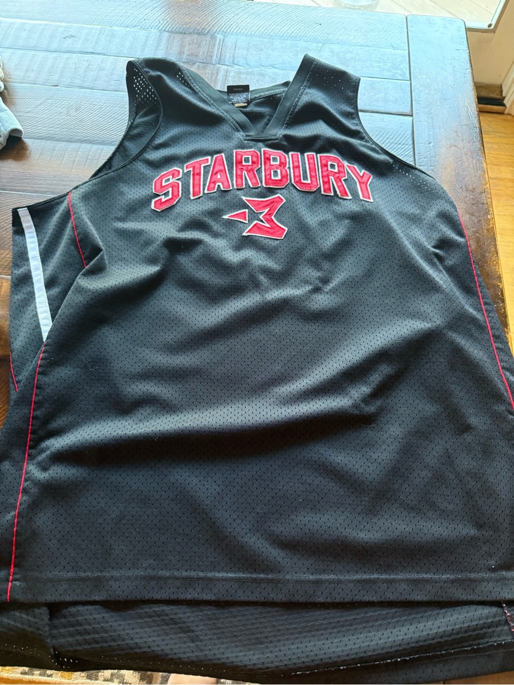 Vintage Starbury Black and Red‎ Basketball Jersey